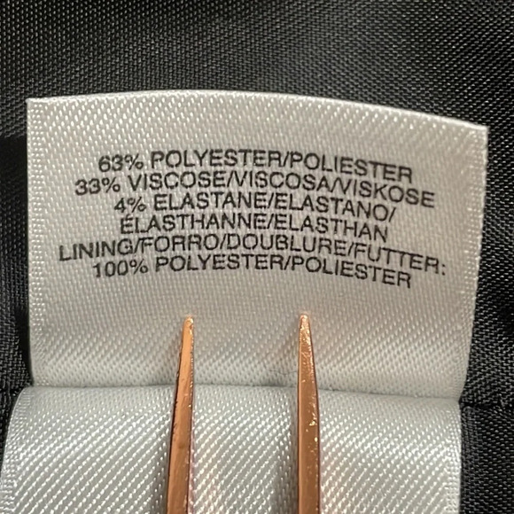 Nine West Two Button Suit Jacket Blazer Black Collared 2 - Picture 9 of 12